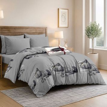 Bedding Set Gold calico Delivira, Queen, 50*70, Gold Calico