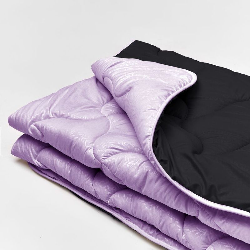Duet microfiber blanket - black/purple, 150*215