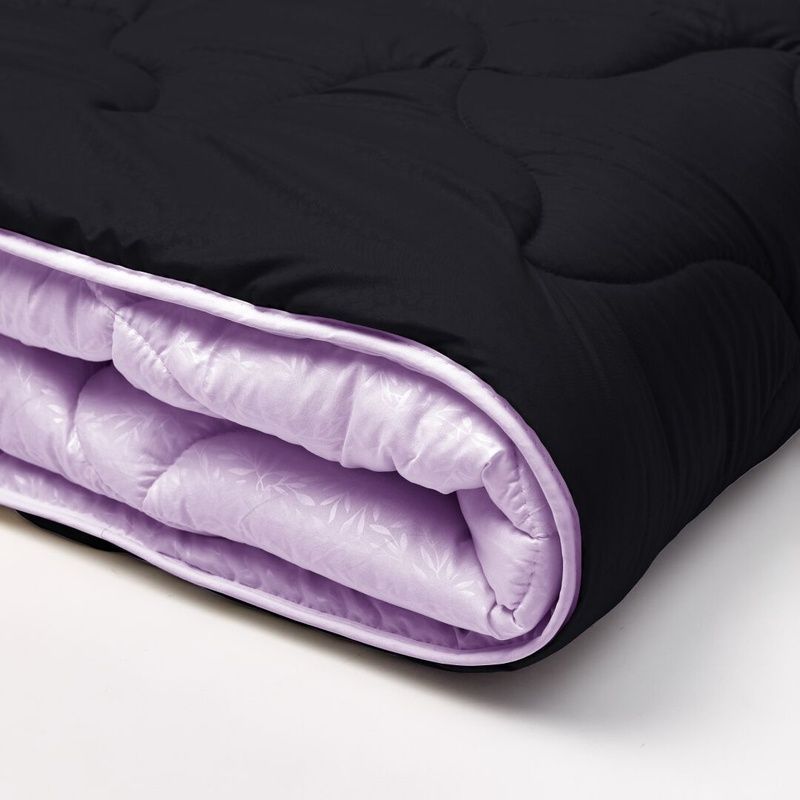 Duet microfiber blanket - black/purple, 150*215