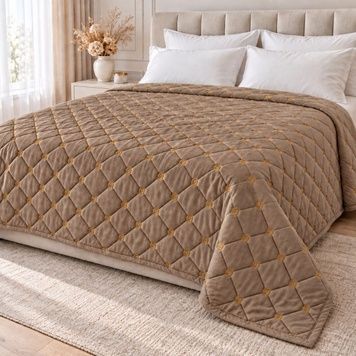 Velor cover "coco" - brown, 220*240