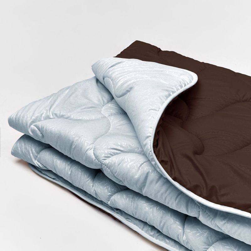 Microfiber blanket duet - silver/chocolate, 150*215