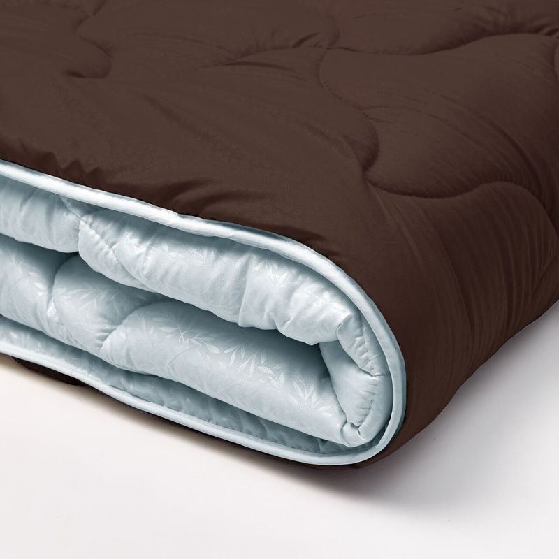 Microfiber blanket duet - silver/chocolate, 150*215