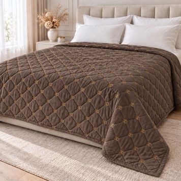 Velor cover "coco" - chocolate, 220*240