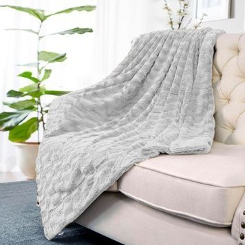 Mink fur blanket - silvery, 220*240