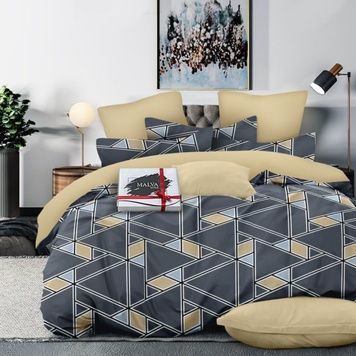 Bedding Set Gold calico Riventia, Single, 50*70, Gold Calico